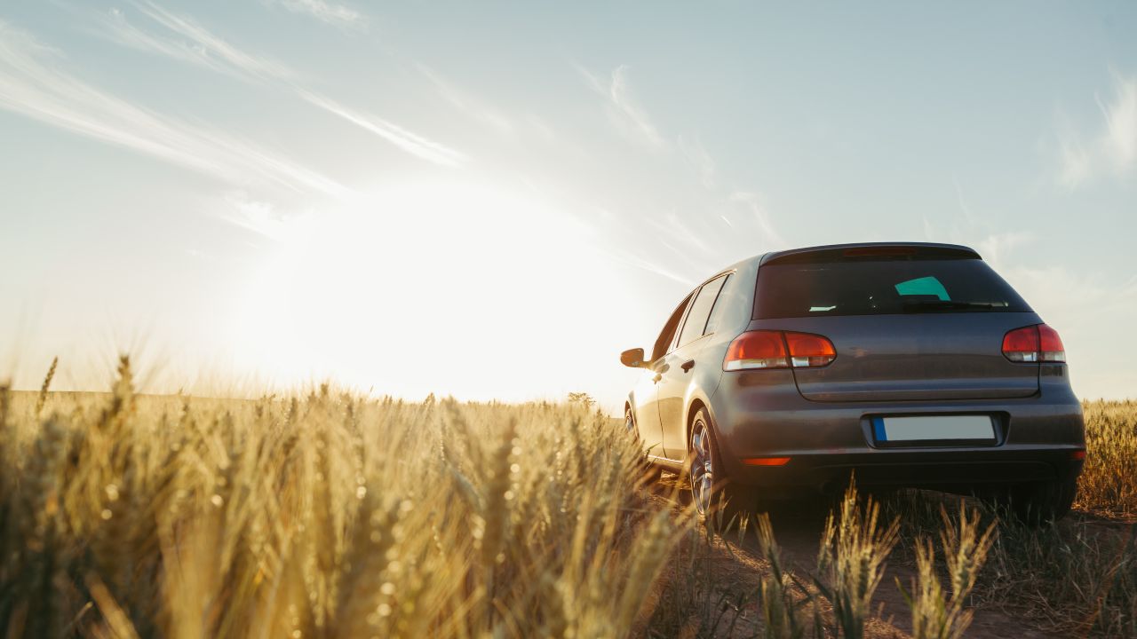 auto su campo aperto