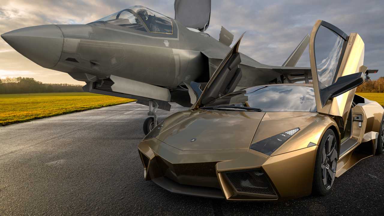 Lamborghini con jet