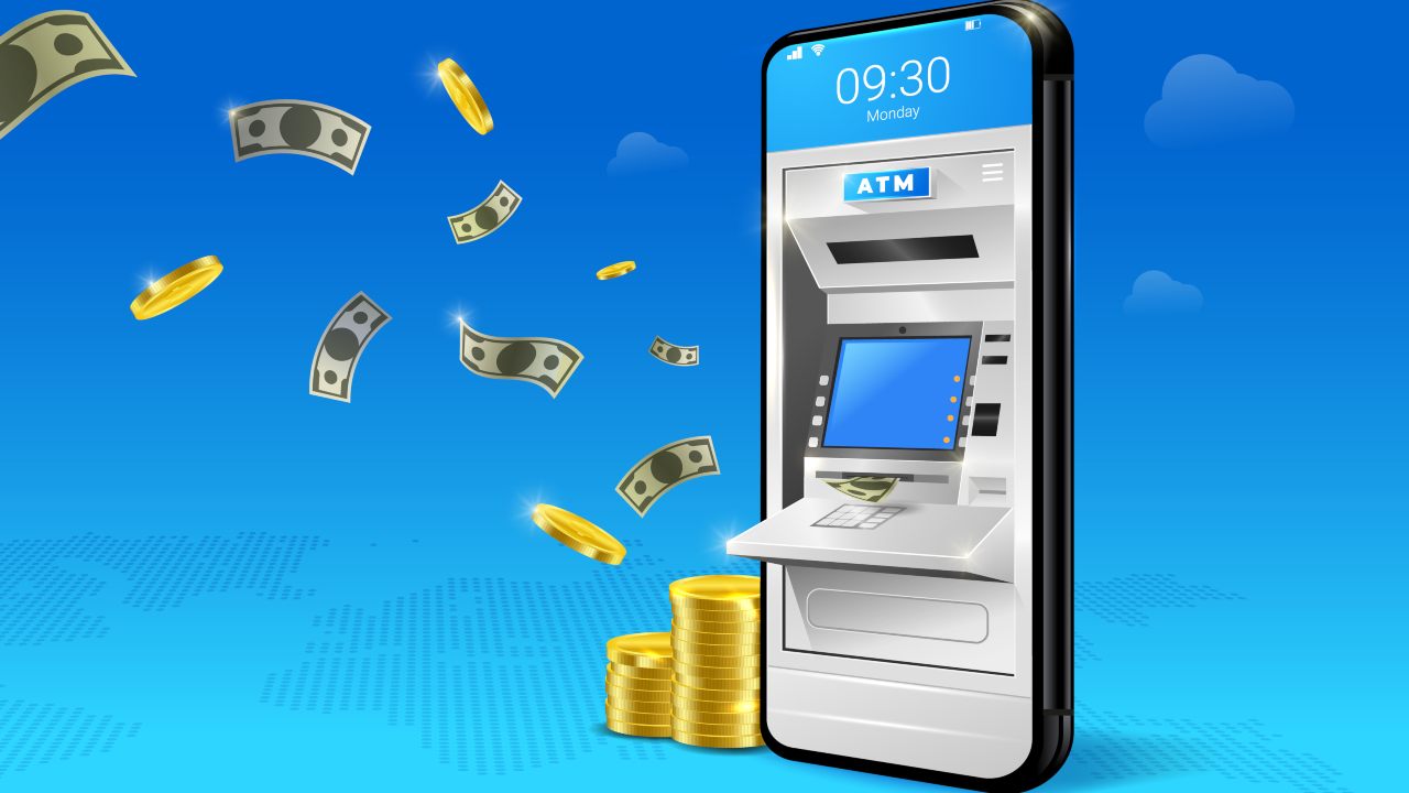 ATM smartphone soldi