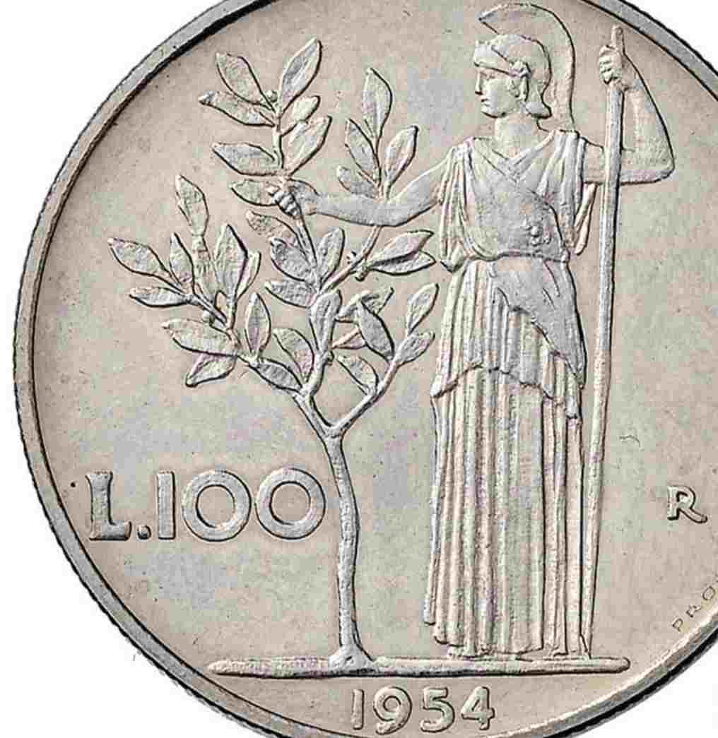 100 lire minerva 1954