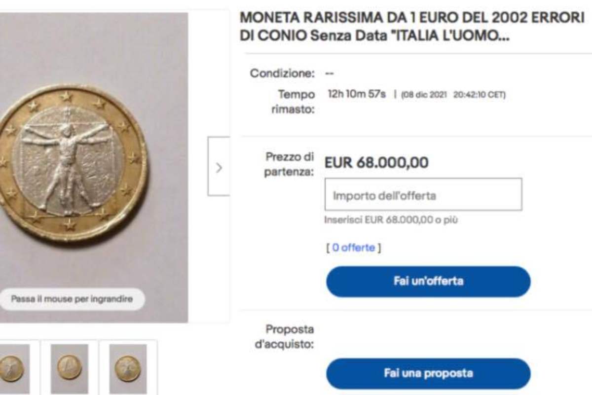 Moneta 1 euro rara