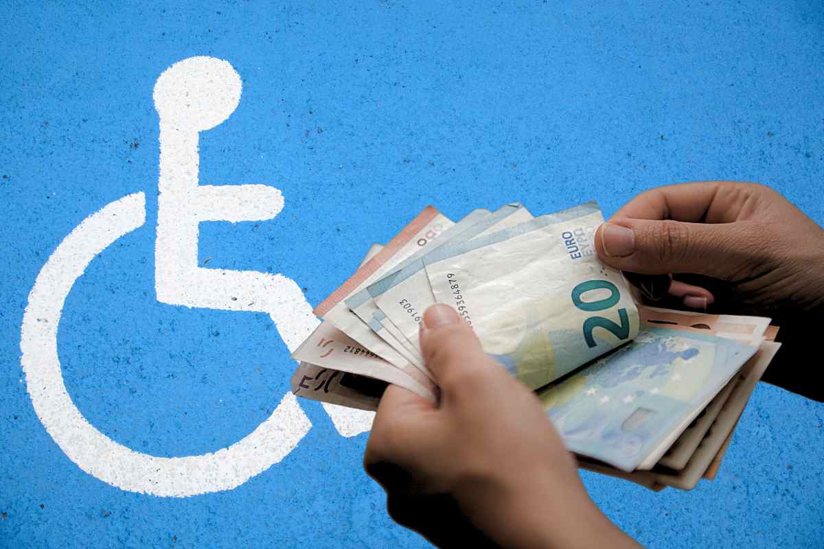 simbolo invalidità e soldi