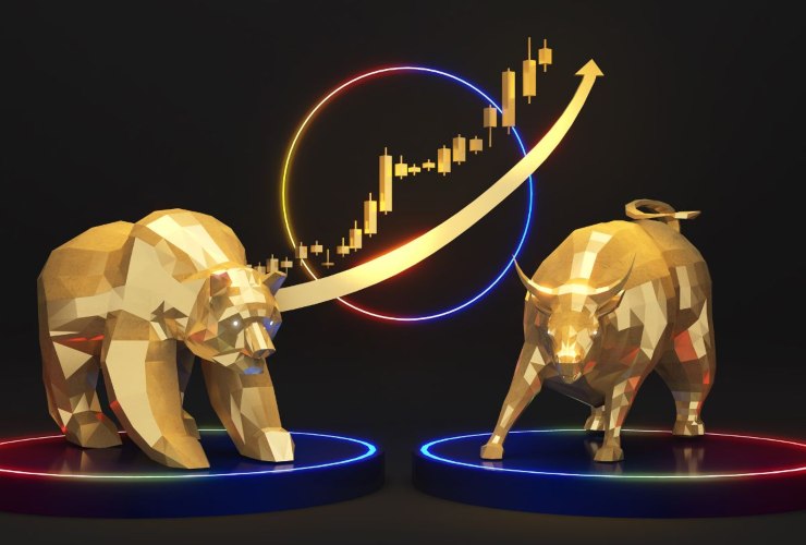 Orso, toro e grafico dei mercati
