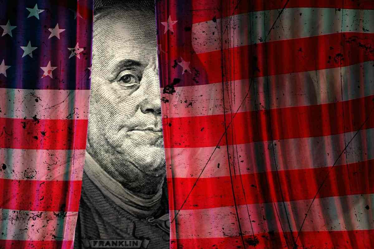 Dollaro dietro le quinte della bandiera americana