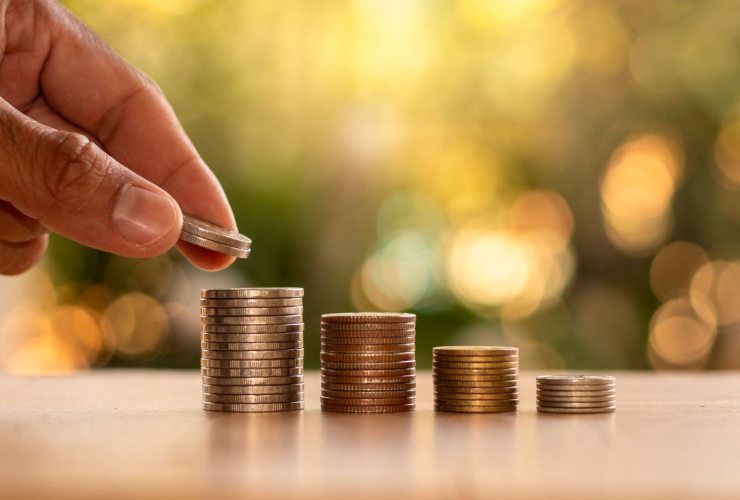 Persona che conta delle monete