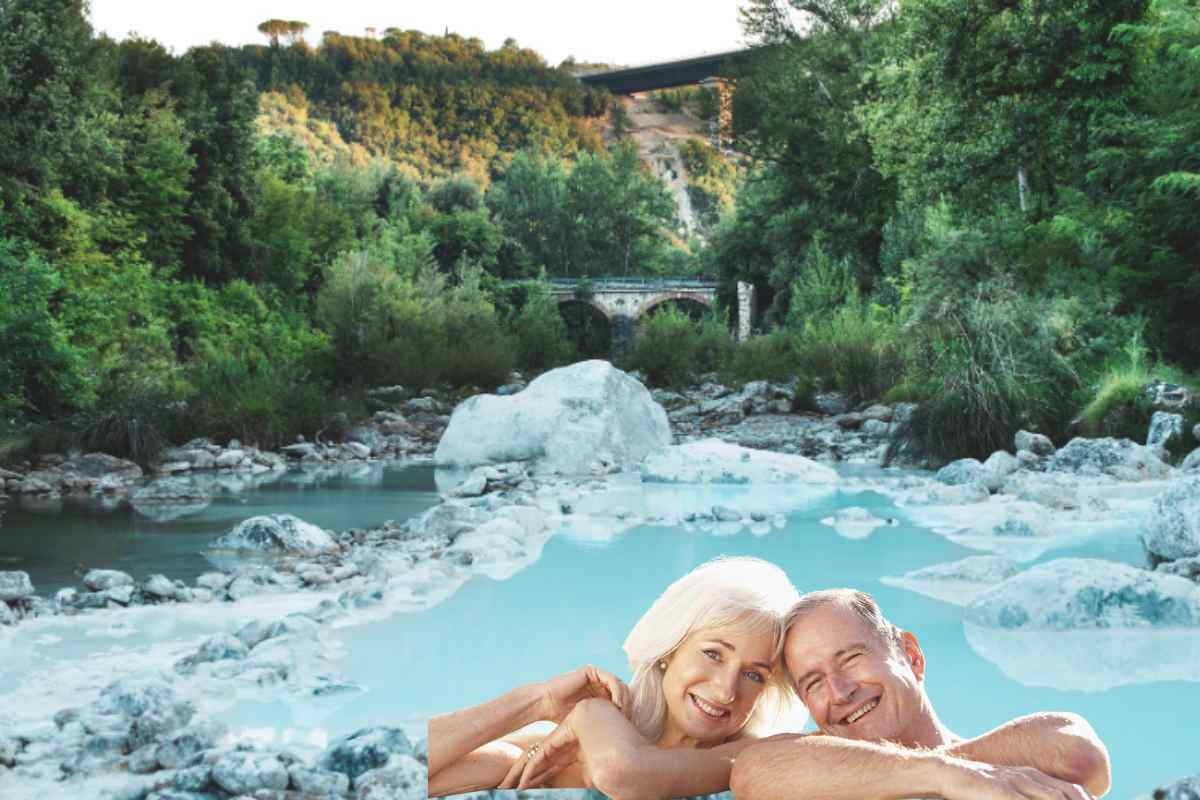 uomo e donna in riva a terme