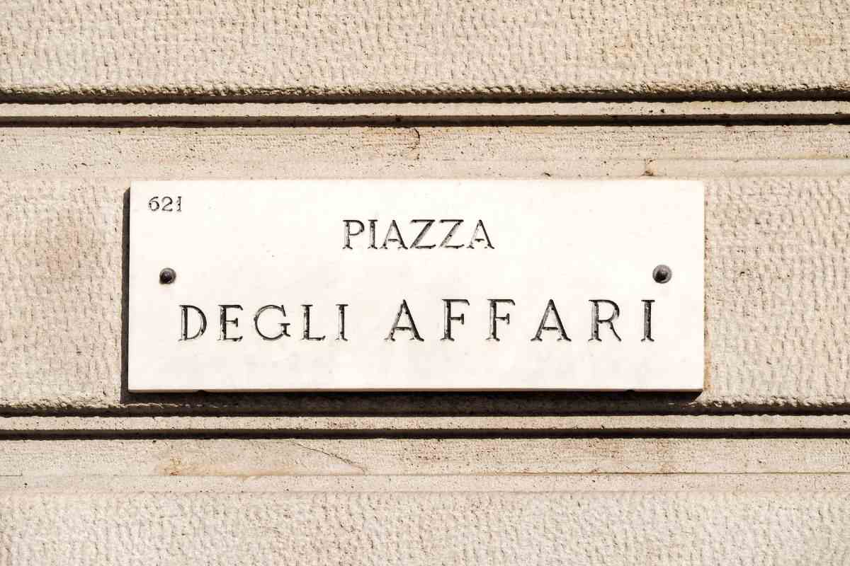 Targa Piazza degli Affari