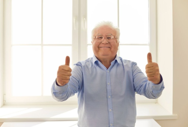 Persona soddisfatta e felice