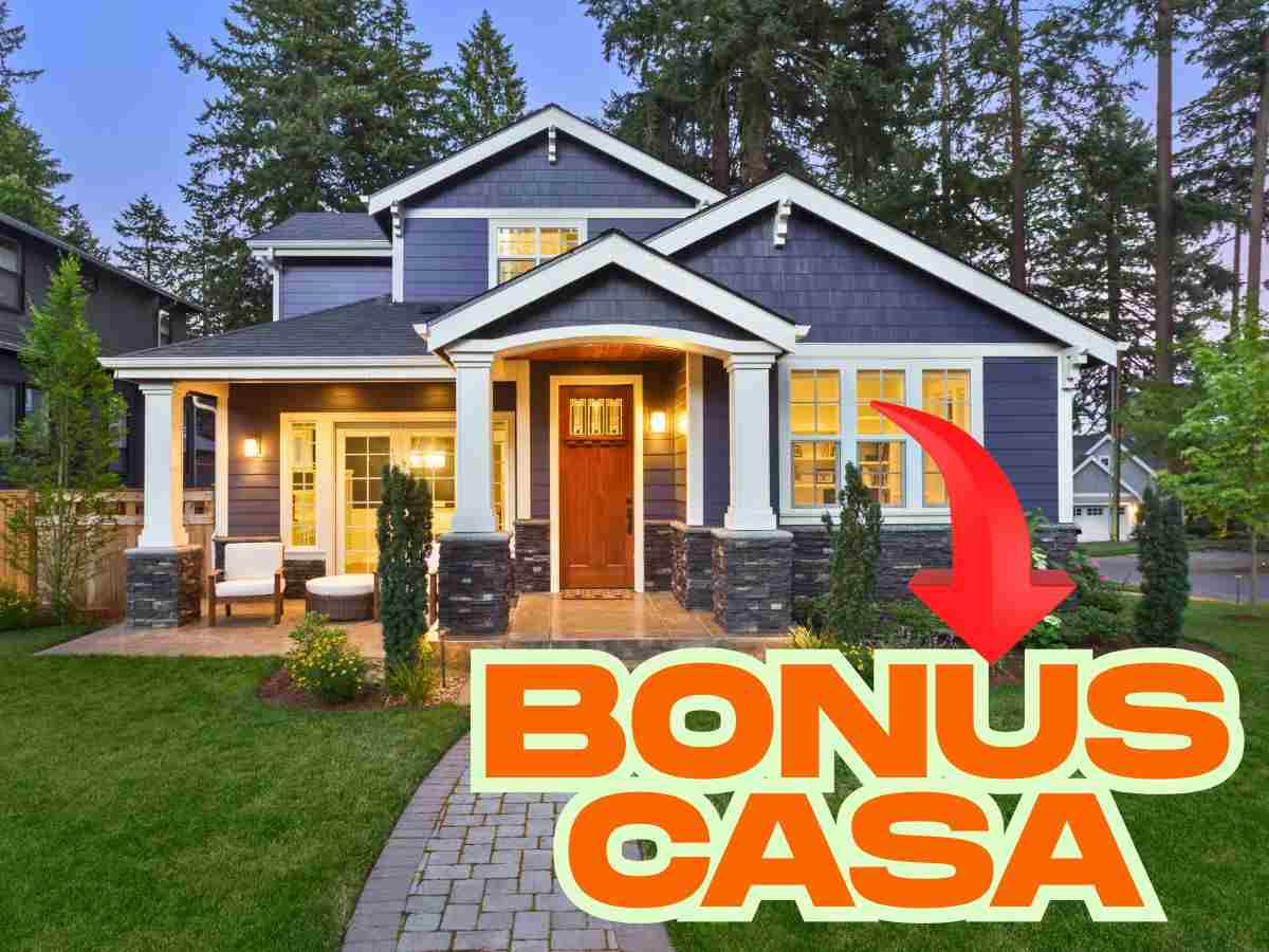 sfondo casa e freccia che indica scritta bonus casa