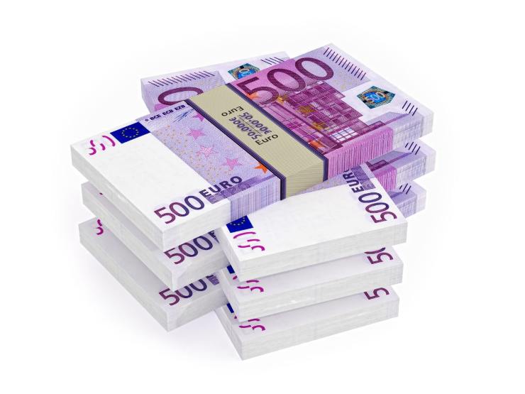 mazzette con banconote da 500 euro