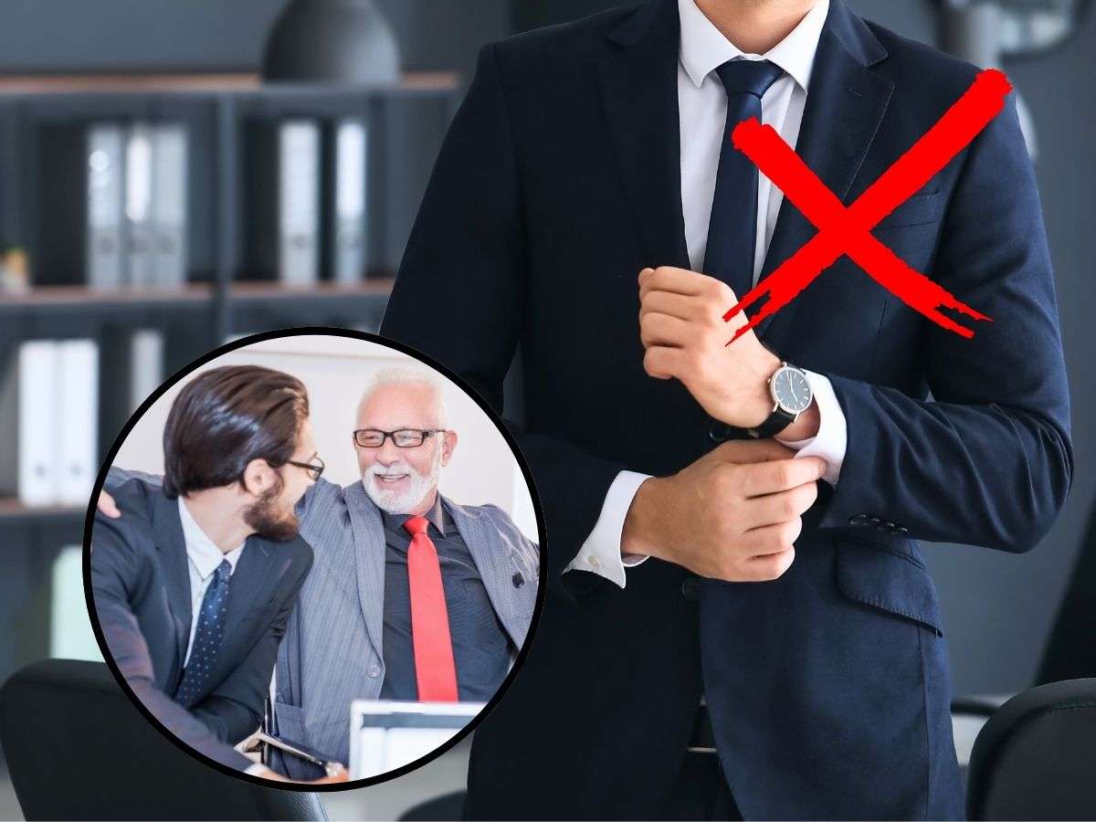 sfondo avvocato con x rossa e tondo con uomini abbracciati